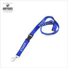 2017 Nouveau China Wholesale ID Card Custom imprimé sérigraphie polyester Blue Lanyard